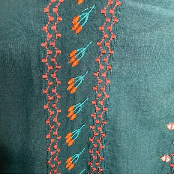 Johnny Was Floral Embroidered Bohemian Peasant Festival Mini Dress XS - Picture 11 of 14